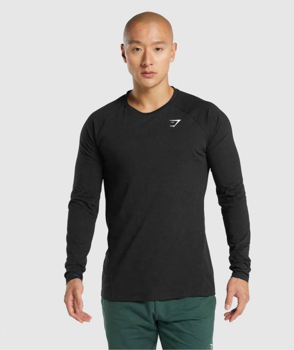 Panske Mikiny Gymshark Critical 2.0 Long Sleeve Čierne | VD6173204